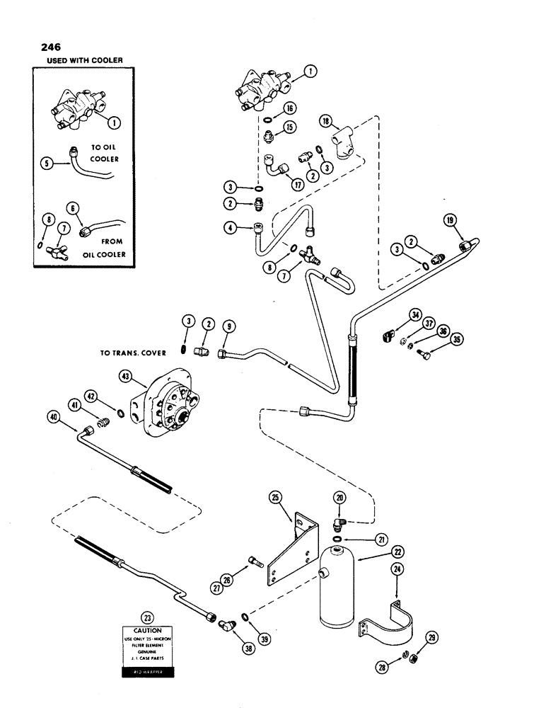 Схема запчастей Case IH 970 - (246) - STEERING AND BRAKE VALVE SYSTEM, HYDRAULIC BRAKES WITH POWER SHIFT USED PRIOR TO TRACTOR SN 8693001 (05) - STEERING