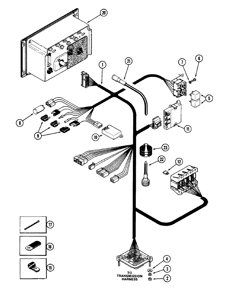 Схема запчастей Case IH 2090 - (4-070) - CLUSTER HARNESS, P.I.N. 8841101 AND AFTER (04) - ELECTRICAL SYSTEMS