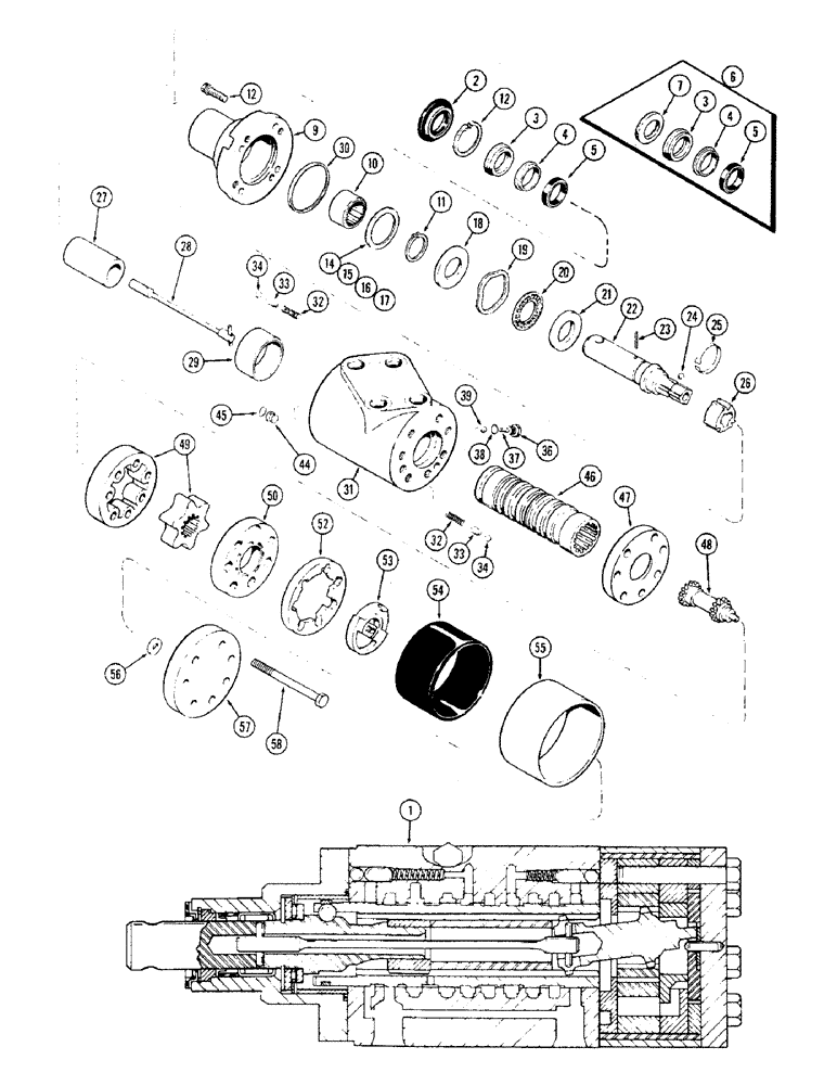 Схема запчастей Case IH 2470 - (094) - FRONT STEER HAND PUMP AND CONTROL VALVE (05) - STEERING