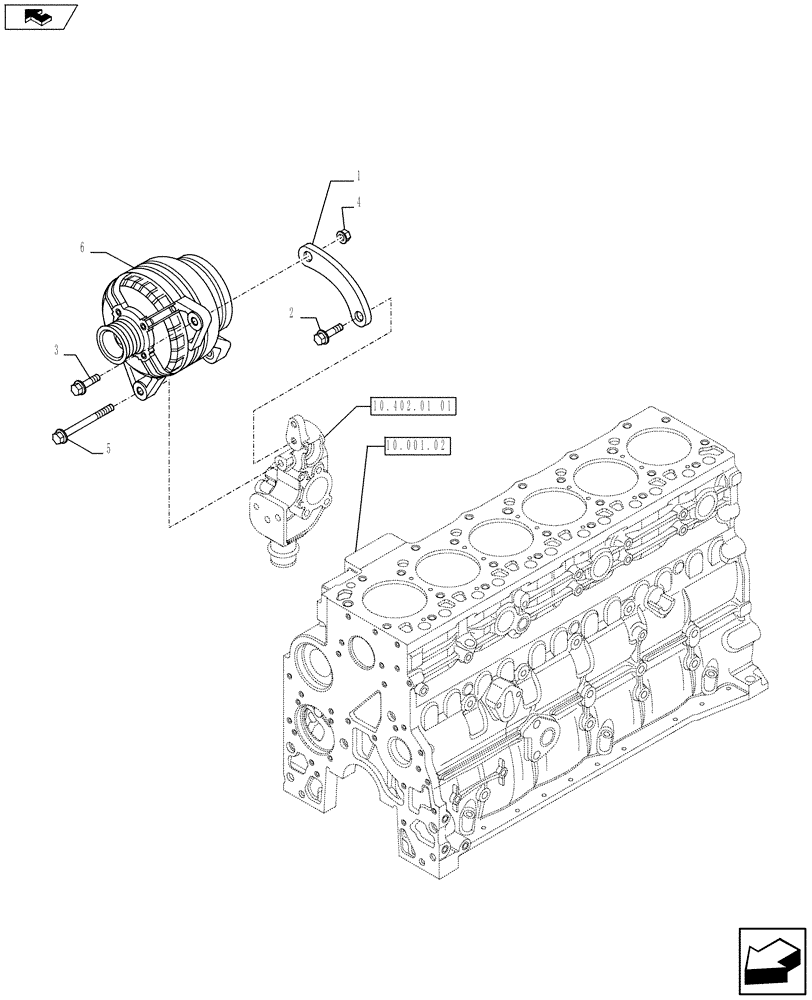 Схема запчастей Case IH F4HE9687Z J100 - (55.301.02) - ALTERNATOR (2859581-2855913) (55) - ELECTRICAL SYSTEMS