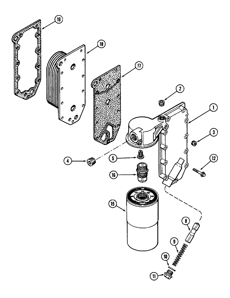 Схема запчастей Case IH 9110 - (04-26) - OIL FILTER AND COOLER, 6T-830 ENGINE (04) - Drive Train