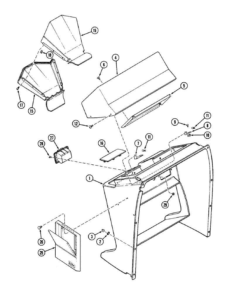 Схема запчастей Case IH 3294 - (9-384) - INSTRUMENT PANEL SHROUD (09) - CHASSIS/ATTACHMENTS