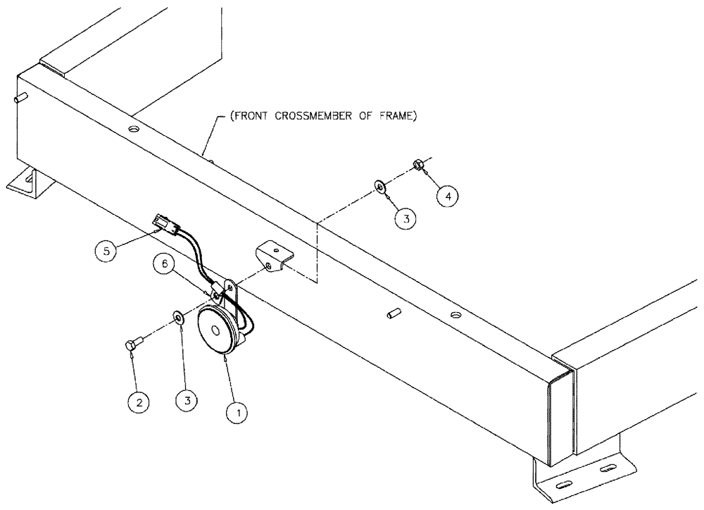 Схема запчастей Case IH SPX3310 - (04-027) - HORN ASSEMBLY Suspension & Frame