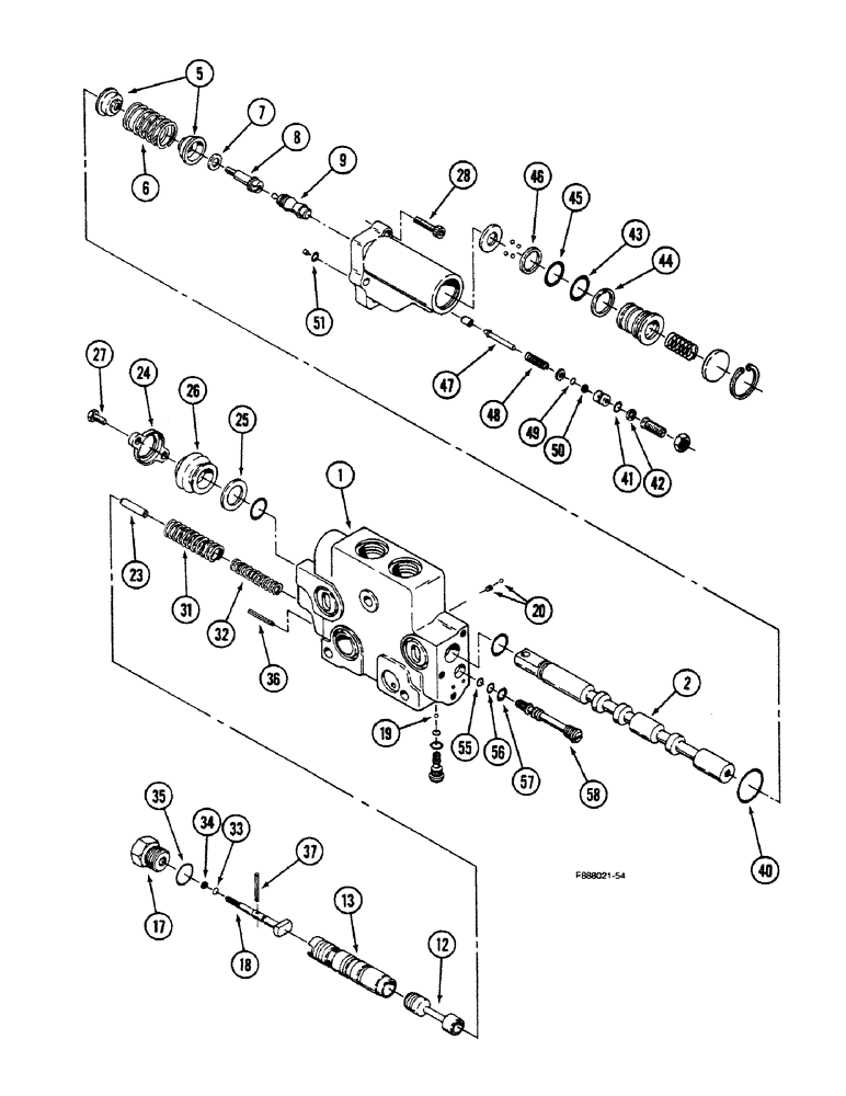 Схема запчастей Case IH 9150 - (8-42) - HYDRAULIC REMOTE VALVE SECTION, FIRST, SECOND, THIRD AND FORTH, WITH FLOAT (08) - HYDRAULICS