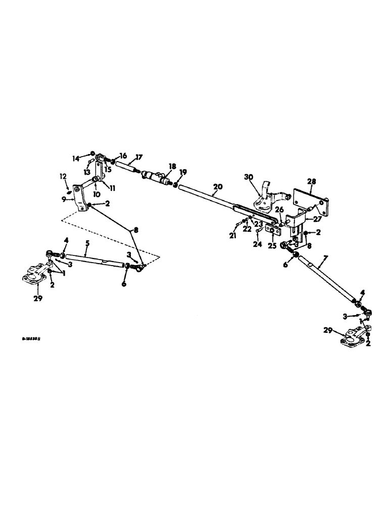 Схема запчастей Case IH 4156 - (J-04) - STEERING MECHANISM, REAR STEERING CONTROL LINKAGE Steering Mechanism