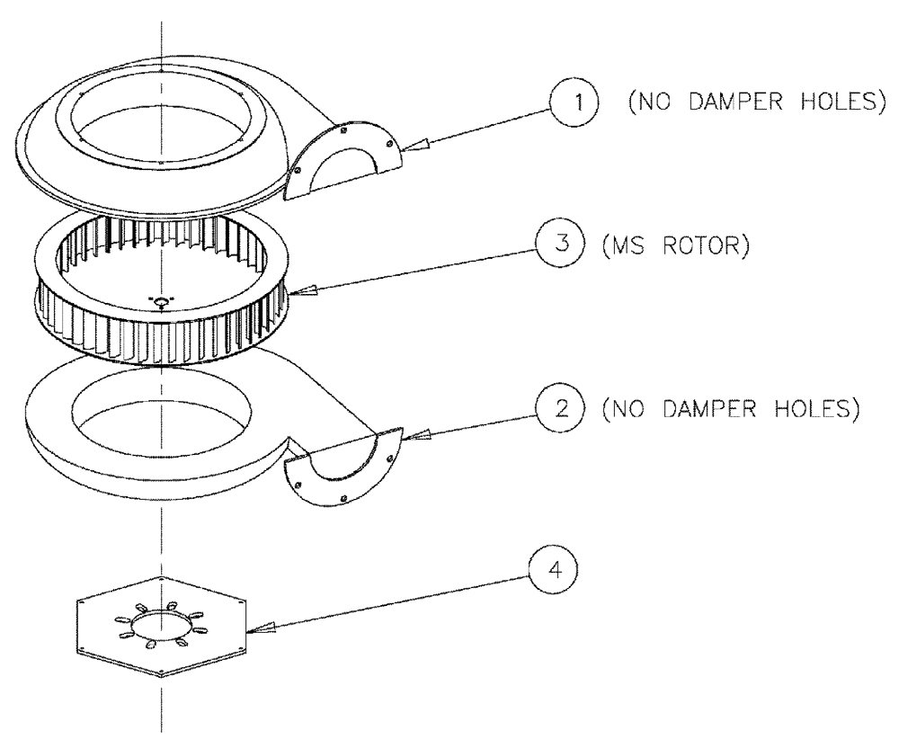 Схема запчастей Case IH 810 - (01-020) - FAN, HP, 6 INCH, CCW, 60’ & 70’ Basic Unit