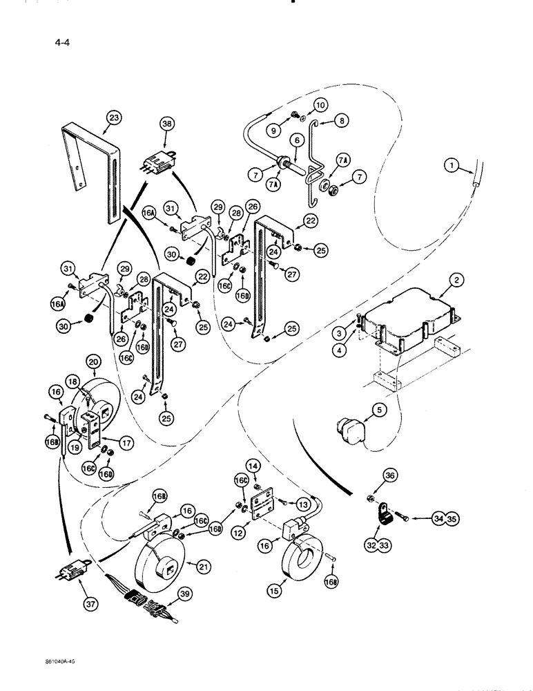 Схема запчастей Case IH 8500 - (4-04) - CART HARNESS, REMOTE MODULE AND SENSORS (04) - ELECTRICAL SYSTEMS