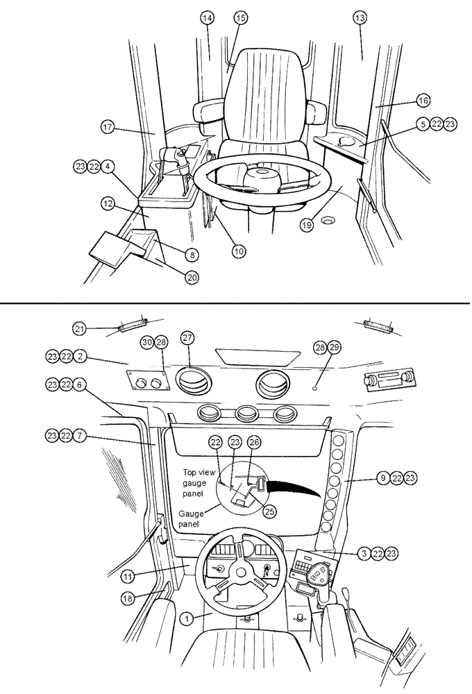 Схема запчастей Case IH 3150 - (01-007) - UPHOLSTERY Cab Interior