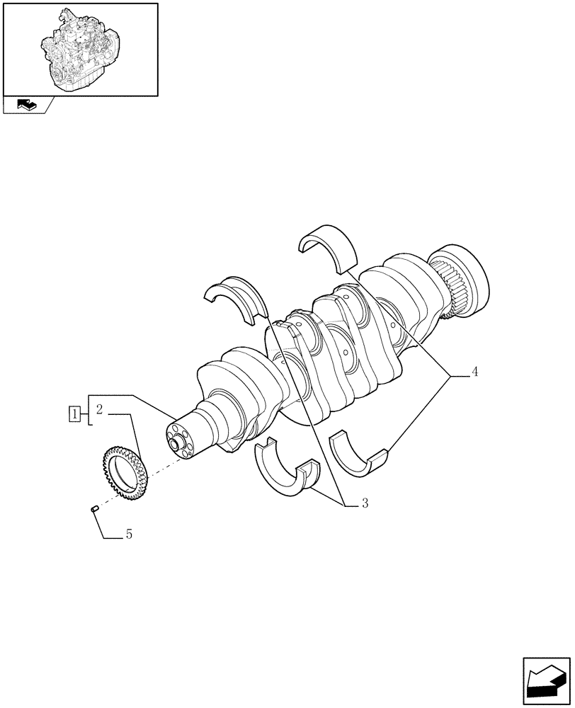 Схема запчастей Case IH F4GE9484K J601 - (0.08.0) - CRANKSHAFT (504048335) 