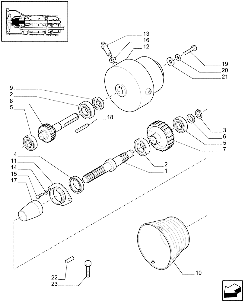 Схема запчастей Case IH JX1095C - (1.80.5[02]) - (VAR.838-839) FRONT PTO LIFT - POWER TAKE-OFF (07) - HYDRAULIC SYSTEM