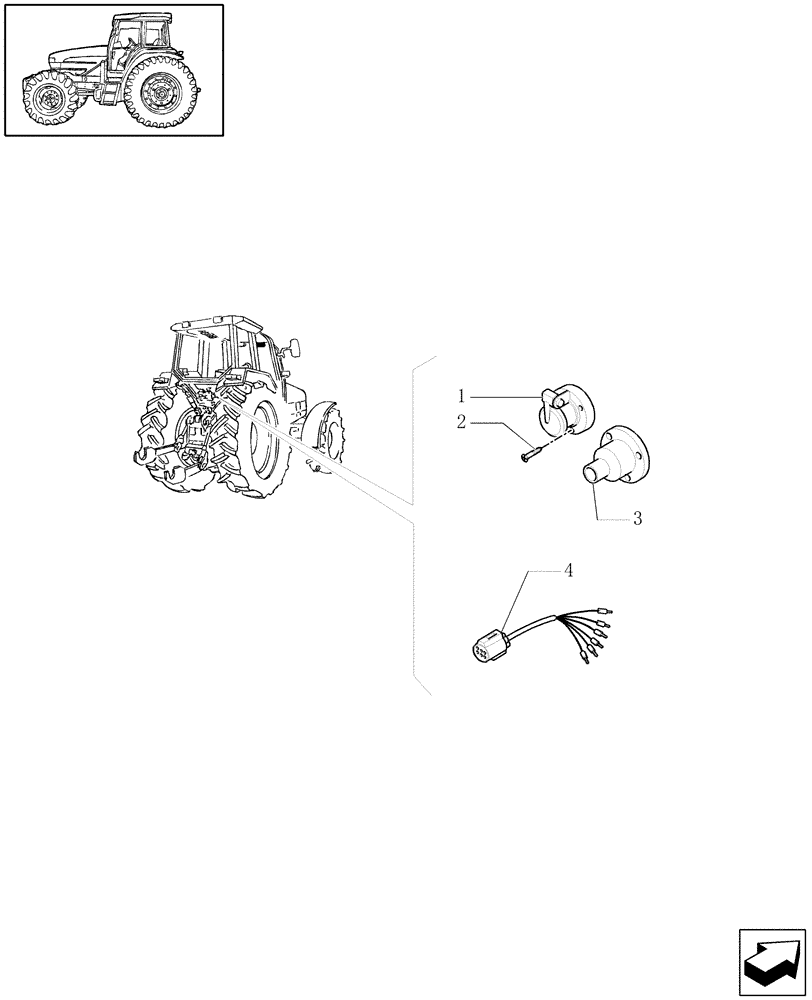 Схема запчастей Case IH MAXXUM 115 - (1.75.0[14]) - TRAILER SOCKET AND RELATED PARTS (06) - ELECTRICAL SYSTEMS