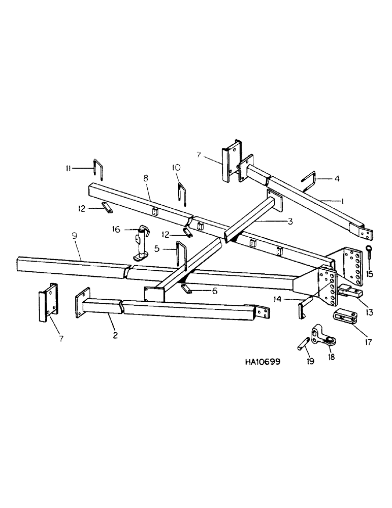 Схема запчастей Case IH 5500 - (F-06) - TRACTOR HITCH, WING TYPE, MACHINES BUILT 1984 AND SINCE 