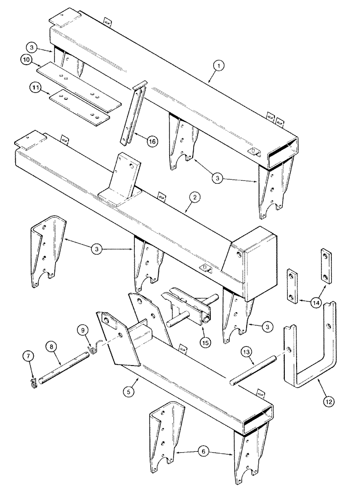 Схема запчастей Case IH 501 - (9-06) - GANG FRAMES AND SUPPORTS (09) - CHASSIS/ATTACHMENTS