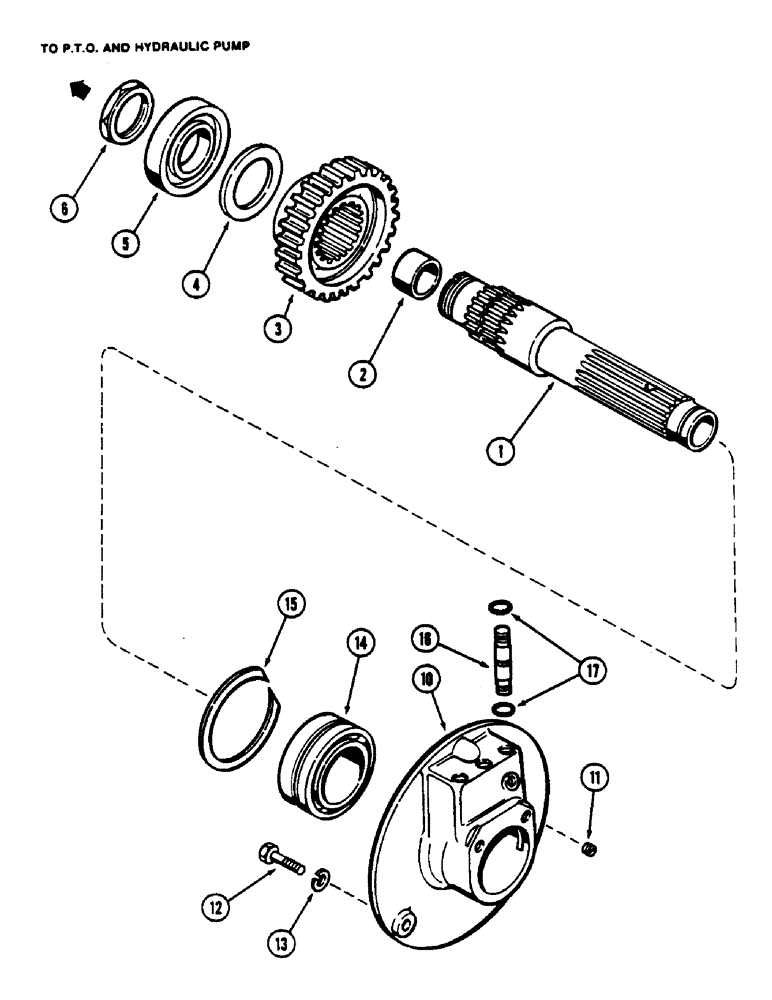 Схема запчастей Case IH 4690 - (6-172) - TRANSMISSION CLUTCH ASSEMBLY, PLANETARY OUTPUT DRIVE SHAFT (06) - POWER TRAIN