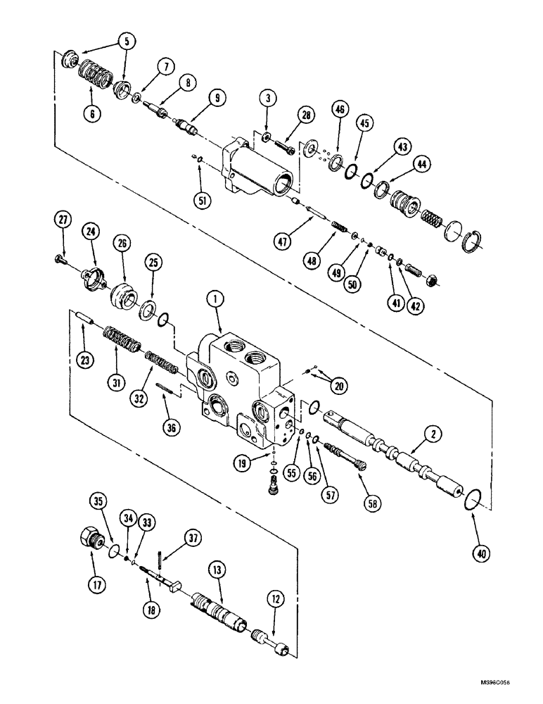 Схема запчастей Case IH 9350 - (8-64) - HYDRAULIC REMOTE VALVE SECTION, FIRST, SECOND, THIRD OR FOURTH SECTIONS WITH FLOAT ONLY (08) - HYDRAULICS