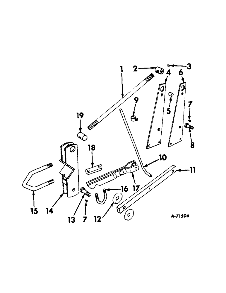 Схема запчастей Case IH 68 - (J-08) - THIRD GANG PARALLEL LINKGAGE 