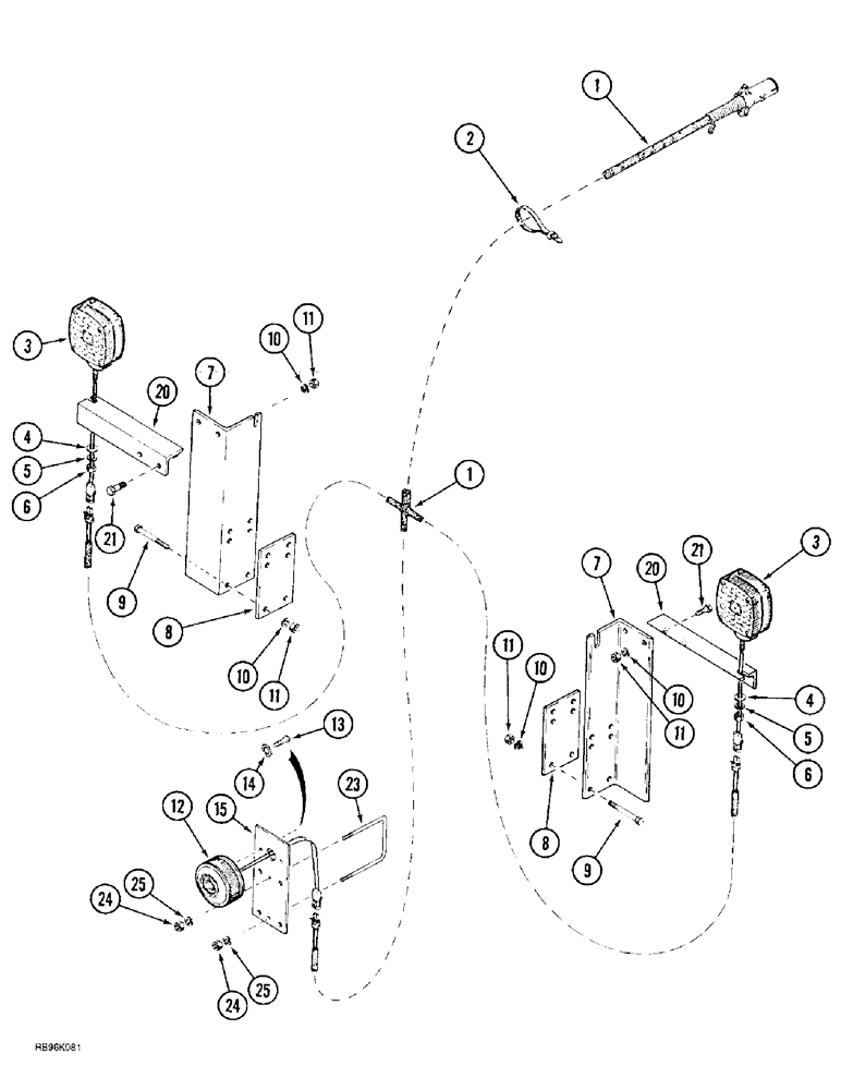 Схема запчастей Case IH 4300 - (4-002) - WIRING HARNESS AND LAMP MOUNTING, FLAT FOLD (04) - ELECTRICAL SYSTEMS