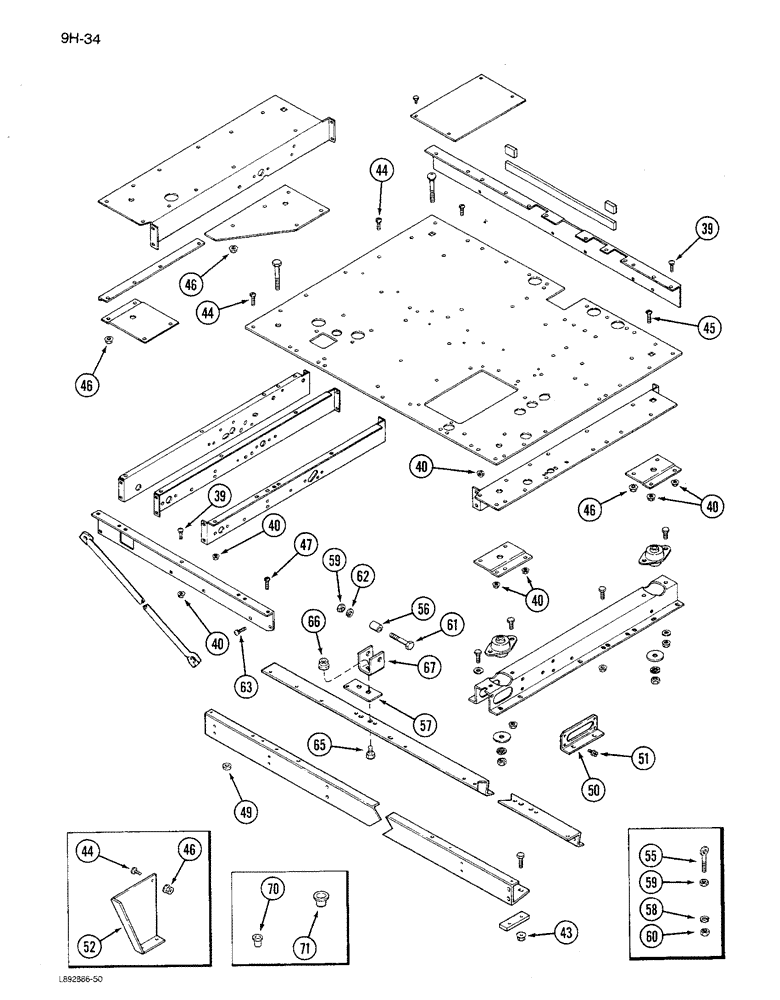 Схема запчастей Case IH 1680 - (9H-34) - OPERATORS PLATFORM (CONTD) (12) - CHASSIS