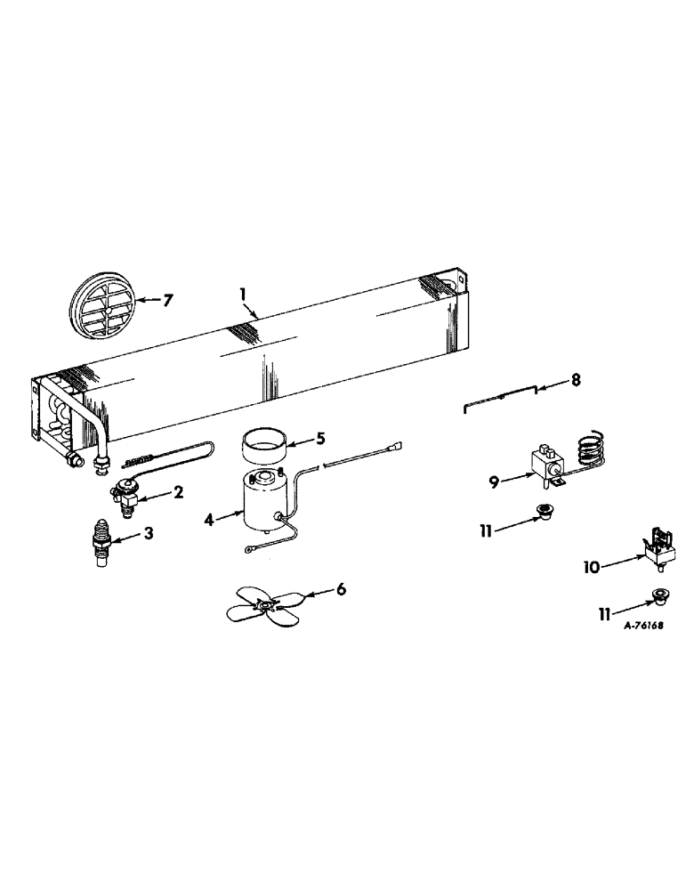 Схема запчастей Case IH 503 - (273) - EVAPORATOR ASSEMBLY COMPONENTS (50) - CAB CLIMATE CONTROL