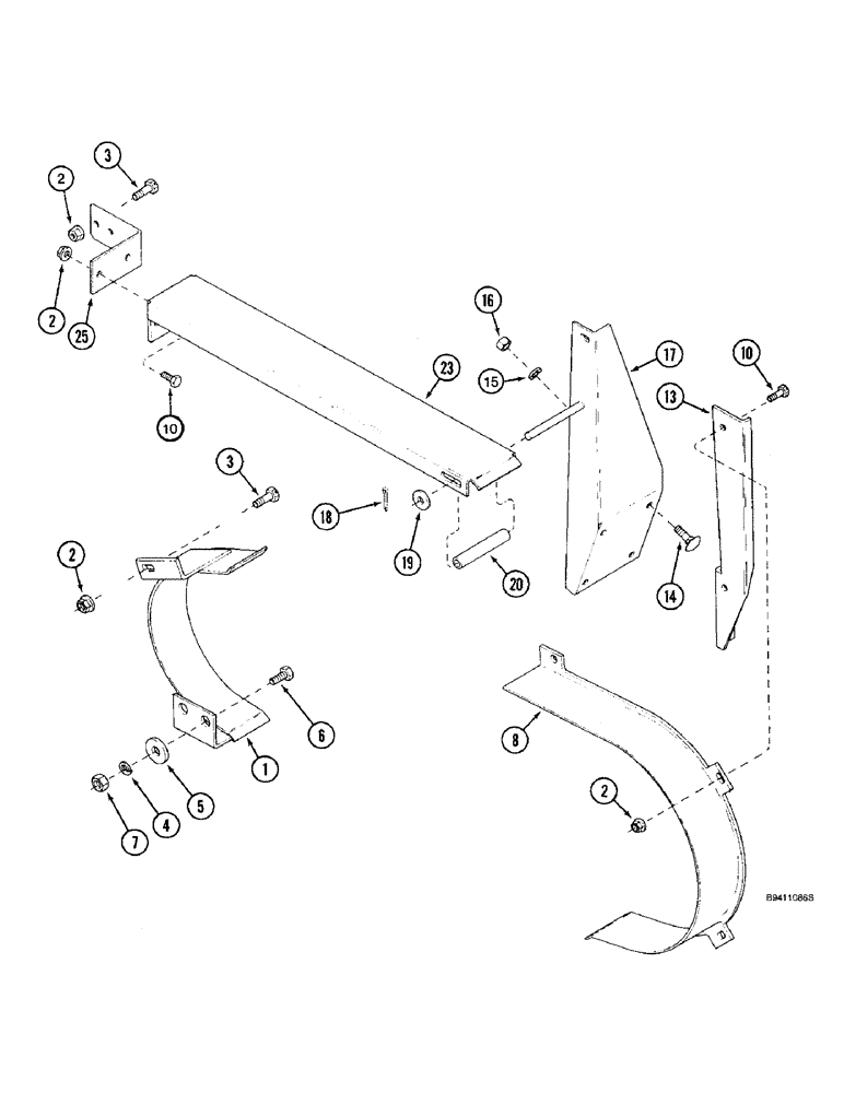 Схема запчастей Case IH 2144 - (9A-12) - SEPARATOR, DRIVE SHIELDS (13) - FEEDER