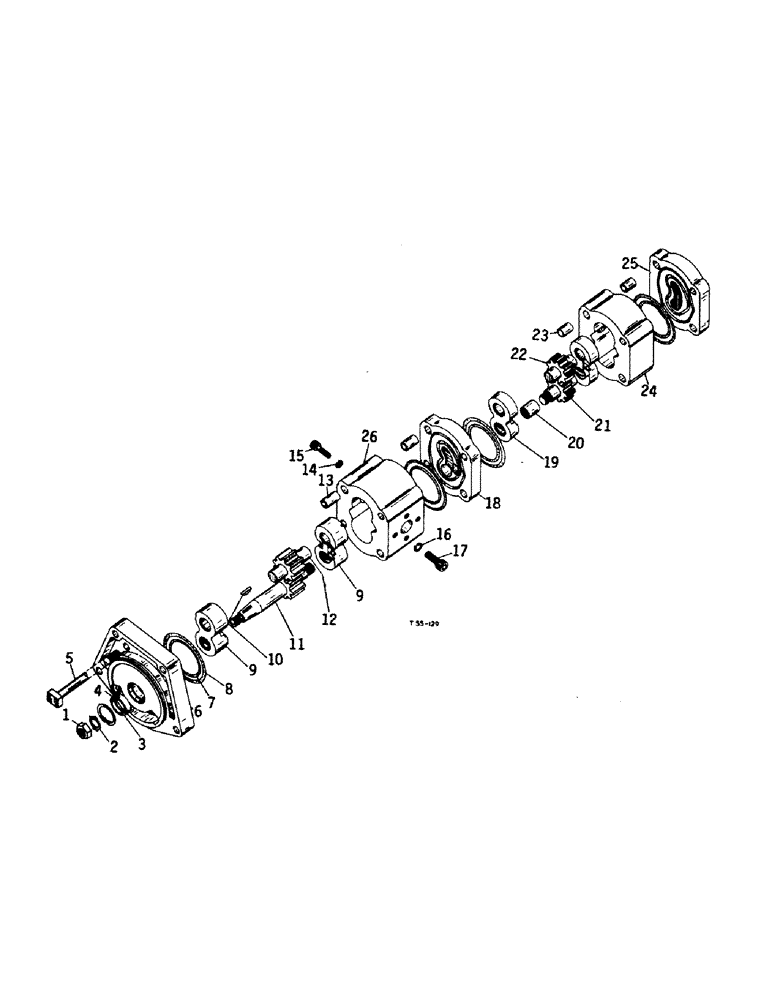 Схема запчастей Case IH 384 - (10-17) - HYDRAULICS, DUAL PUMP, POWER STEERING (07) - HYDRAULICS