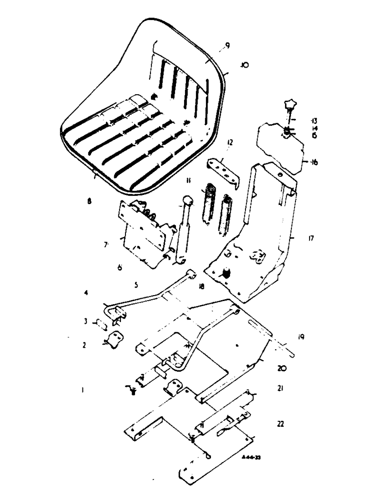 Схема запчастей Case IH 364 - (6-79) - ATTACHMENTS, BOSTROM SUSPENSION SEAT Attachments