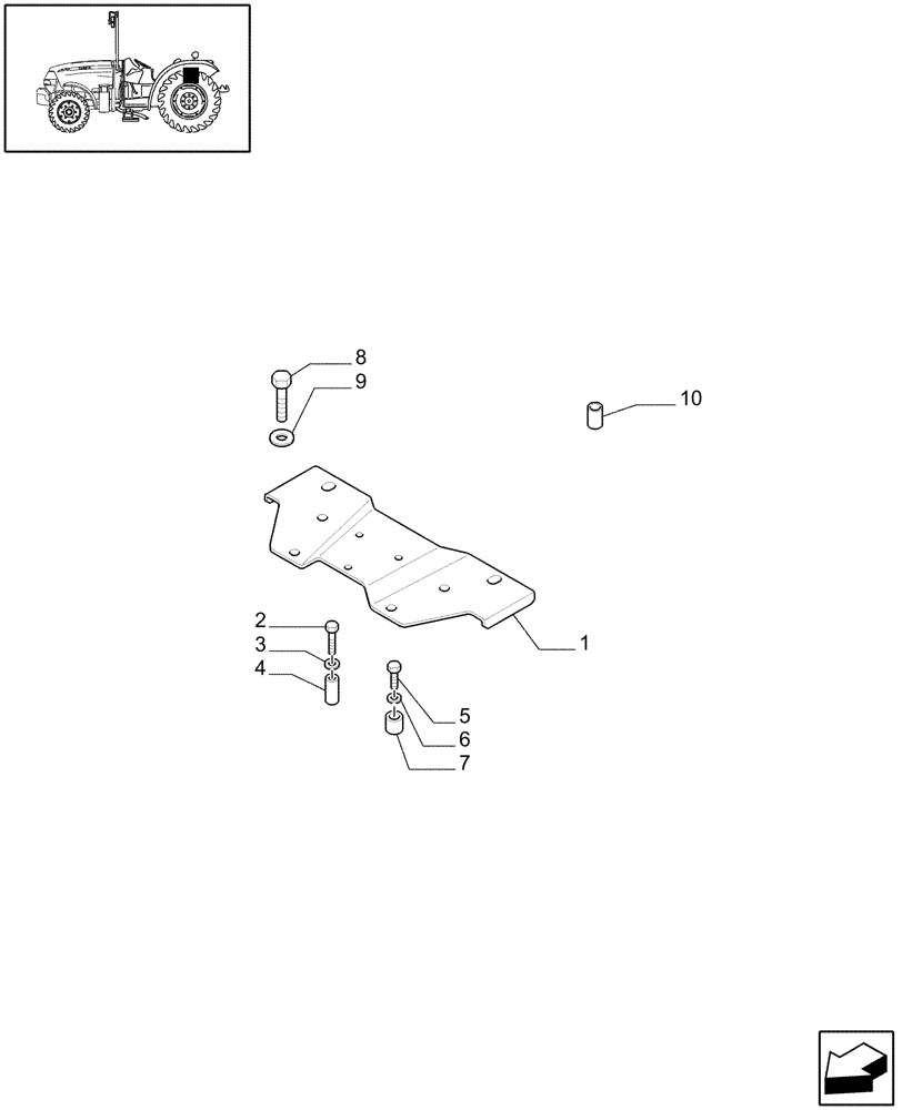 Схема запчастей Case IH JX1070N - (1.87.0/06[01]) - (VAR.101) NOISE REDUCTION PACKAGE MUDGUARDS AND FOOTBOARDS (08) - SHEET METAL