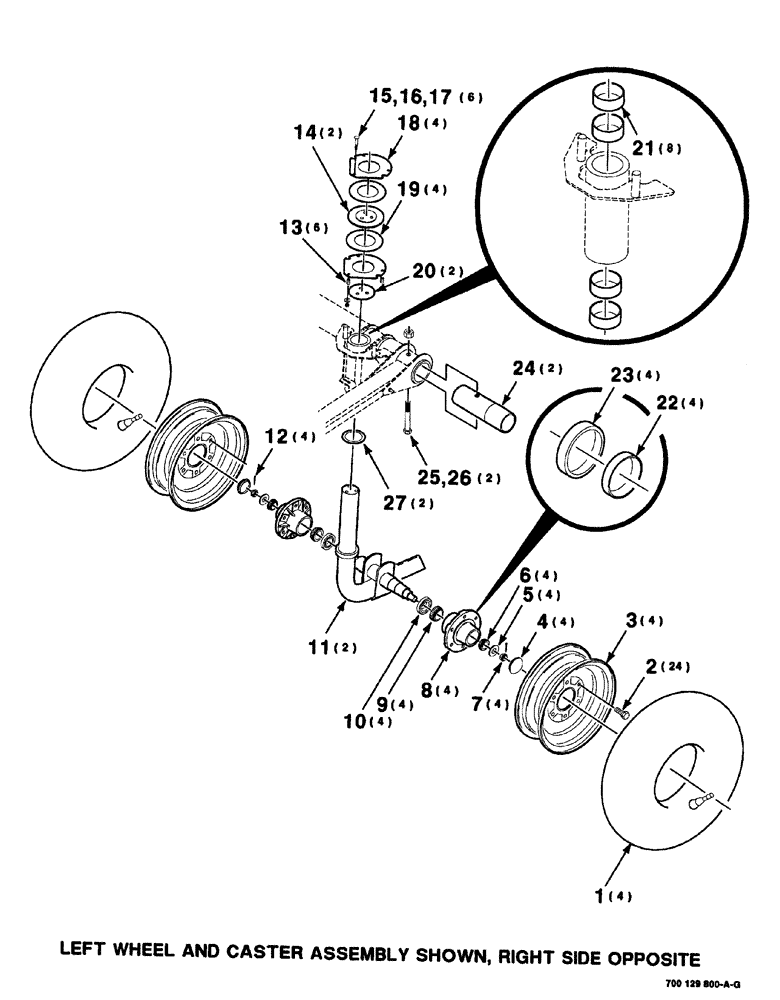 Схема запчастей Case IH 8575 - (10-024) - CASTER, HUB AND WHEEL ASSEMBLIES Accumulator