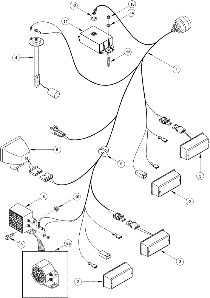 Схема запчастей Case IH 2555 - (04-12) - HARNESS - REAR (06) - ELECTRICAL SYSTEMS