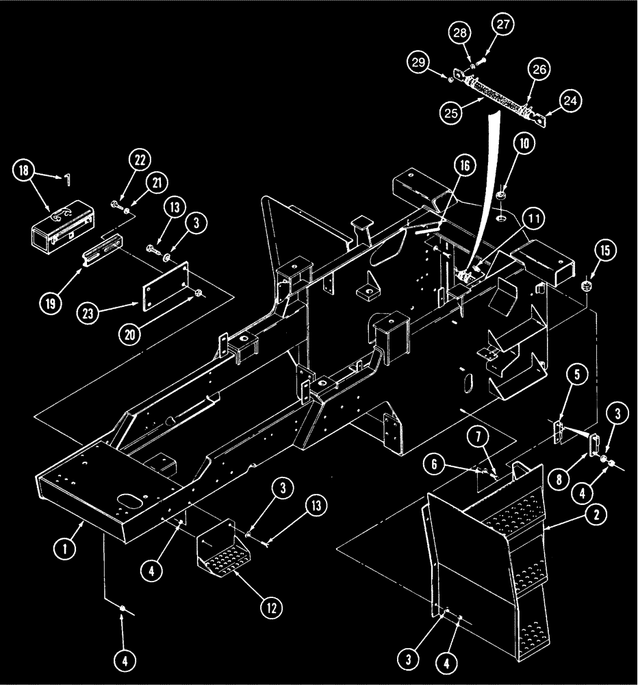 Схема запчастей Case IH 9210 - (9-024) - FRONT FRAME (09) - CHASSIS/ATTACHMENTS