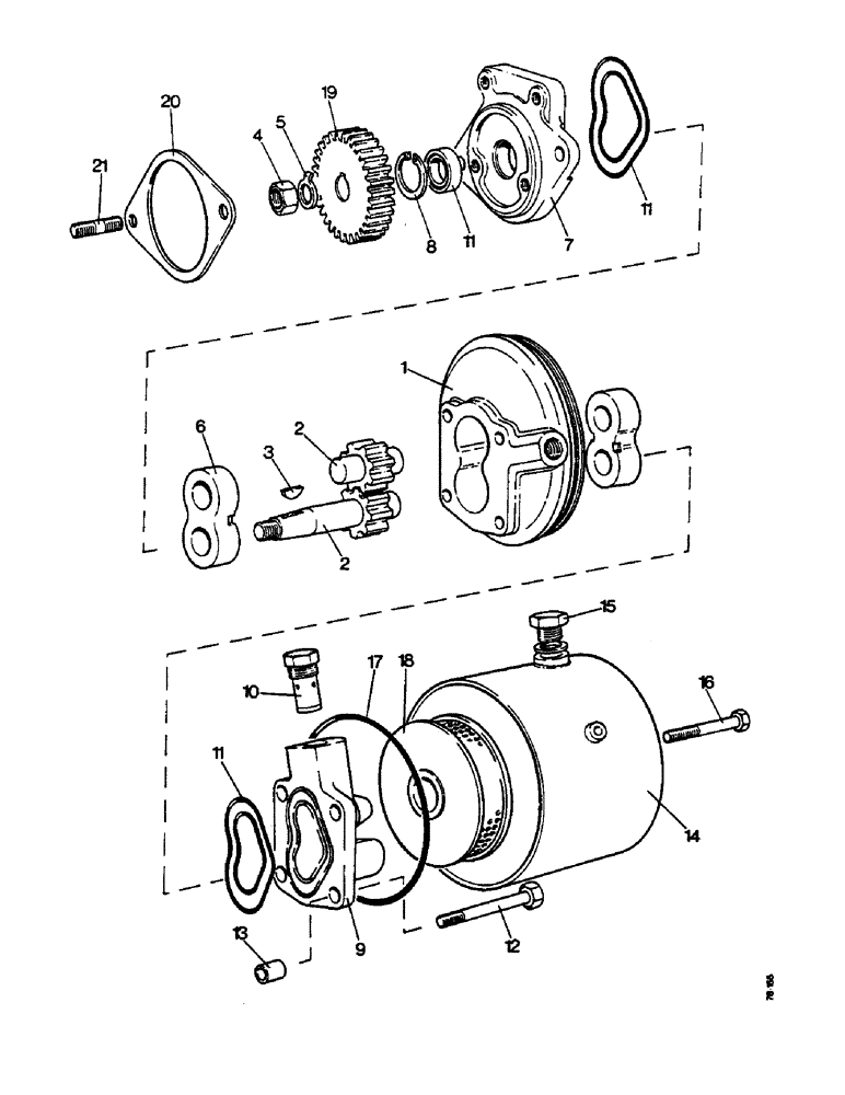 Схема запчастей Case IH 990 - (H24) - STEERING & FRONT AXLE, PUMP AND RESERVOIR - COMBINED - HYDROSTATIC STEERING, STANDARD 1212 TRACTORS Steering & Front Axle