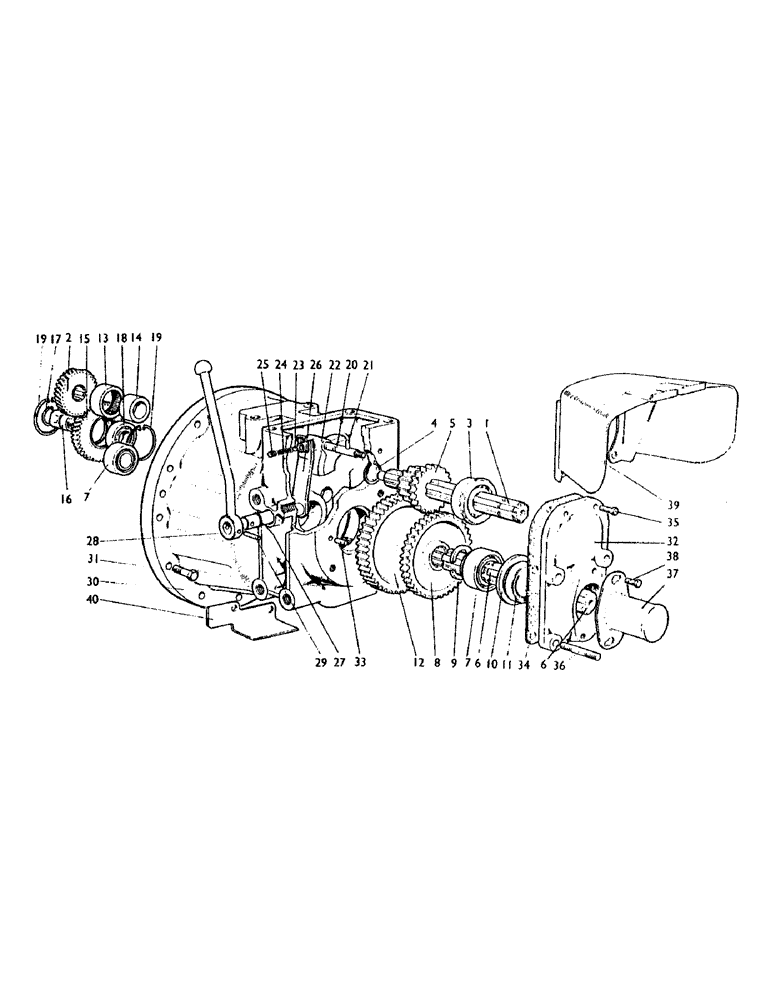 Схема запчастей Case IH 990 - (J04) - PTO AND BELT PULLEYS, MULTI-SPEED POWER TAKE-OFF UNIT, 990, 995 AND 996 TRACTORS Auxiliary Drive Units