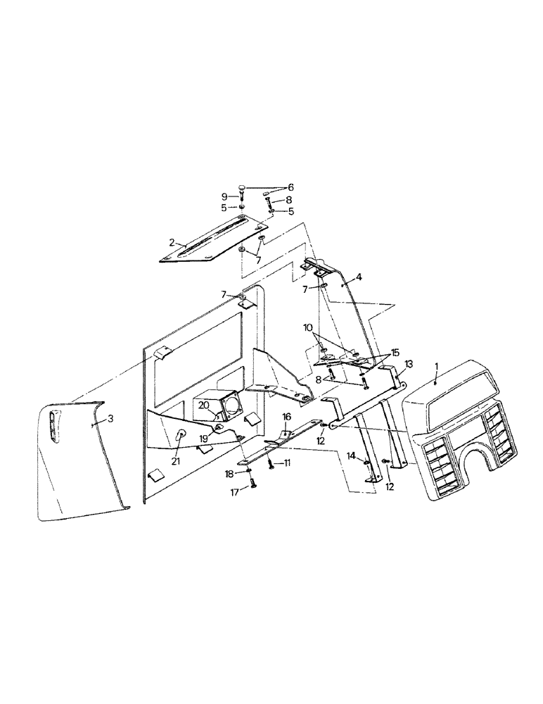 Схема запчастей Case IH CP-1360 - (01-29) - DASH MOUNTING (10) - CAB