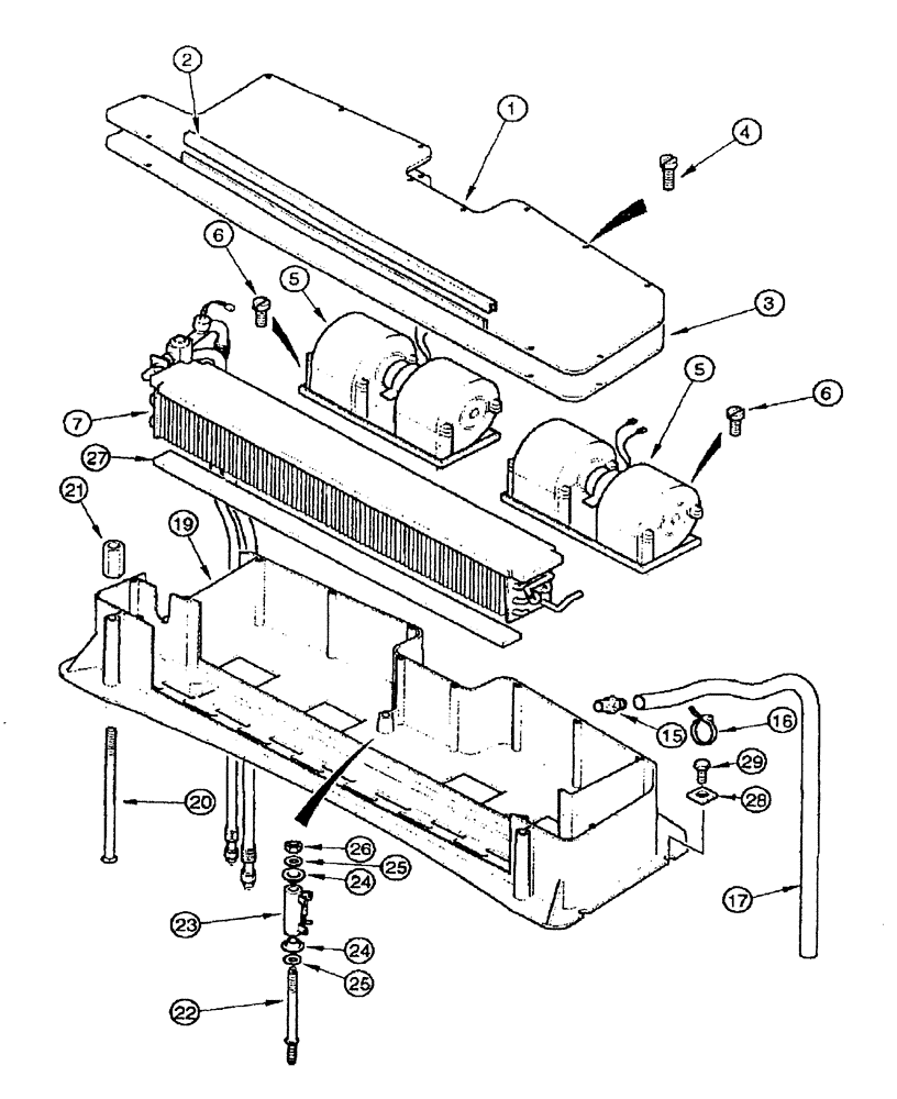 Схема запчастей Case IH 7700 - (A13[01]) - AIR CONDITIONER Mainframe & Functioning Components