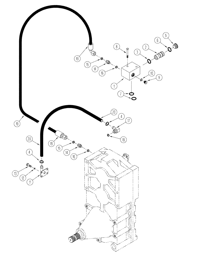 Схема запчастей Case IH STX425 - (06-59) - POWER TAKEOFF - LUBRICATION, QUADTRAC TRACTOR, BSN JEE0102001 (06) - POWER TRAIN