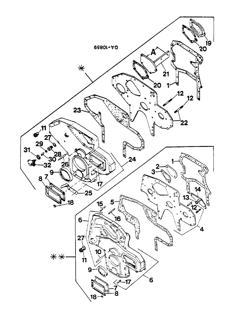 Схема запчастей Case IH D-268 - (06-20) - CRANKCASE FRONT COVER 