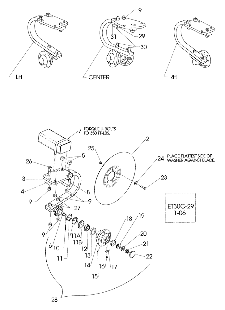 Схема запчастей Case IH 530C - (75.200.01) - CUSHION DISC MOUNT ASSEMBLY (09) - CHASSIS/ATTACHMENTS