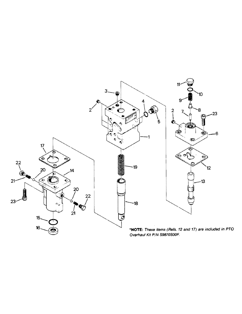 Схема запчастей Case IH STEIGER - (10-19) - PTO CONTROL VALVE ASSEMBLY Options & Miscellaneous