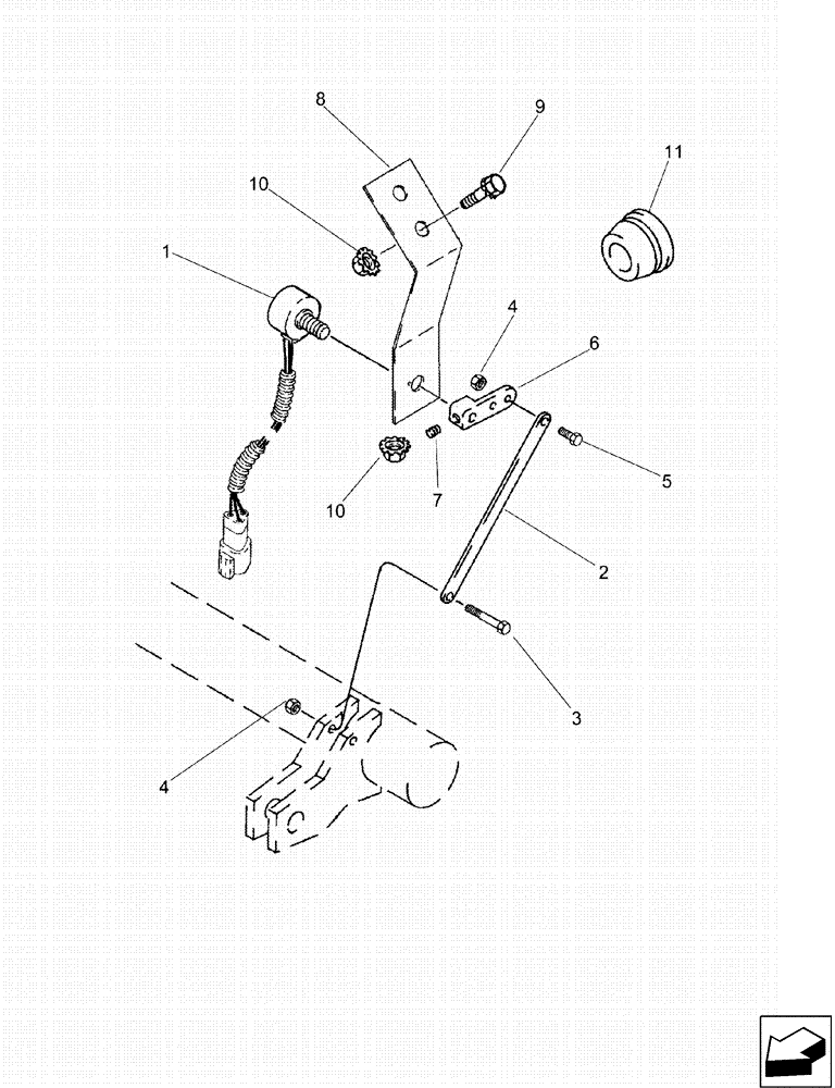 Схема запчастей Case IH 6130 - (55.418.08) - POTENTIOMETER, CONCAVE POSITION - MOUNTING (55) - ELECTRICAL SYSTEMS