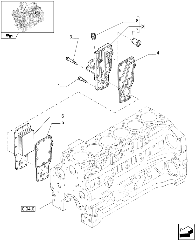 Схема запчастей Case IH PUMA 165 - (0.31.5) - HEAT EXCHANGER - ENGINE (01) - ENGINE