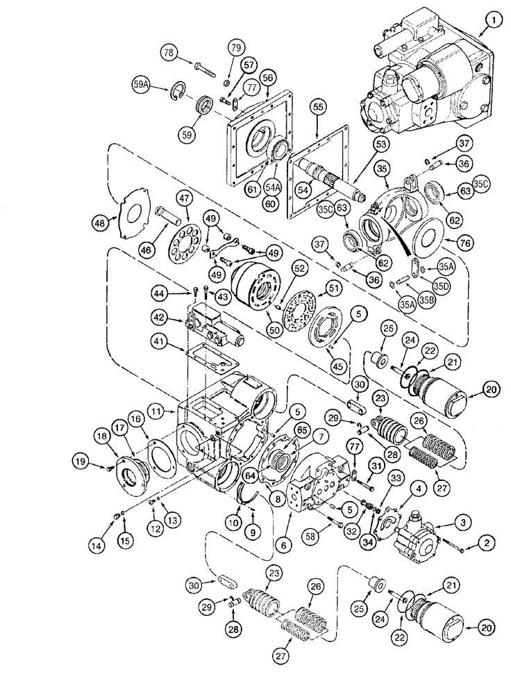 Схема запчастей Case IH 2377 - (06-08) - PUMP ASSY - HYDROSTATIC (03) - POWER TRAIN