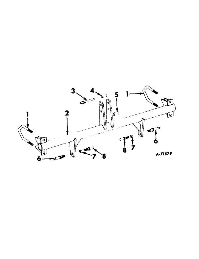 Схема запчастей Case IH 863 - (AJ-03) - THREE-POINT HITCH 