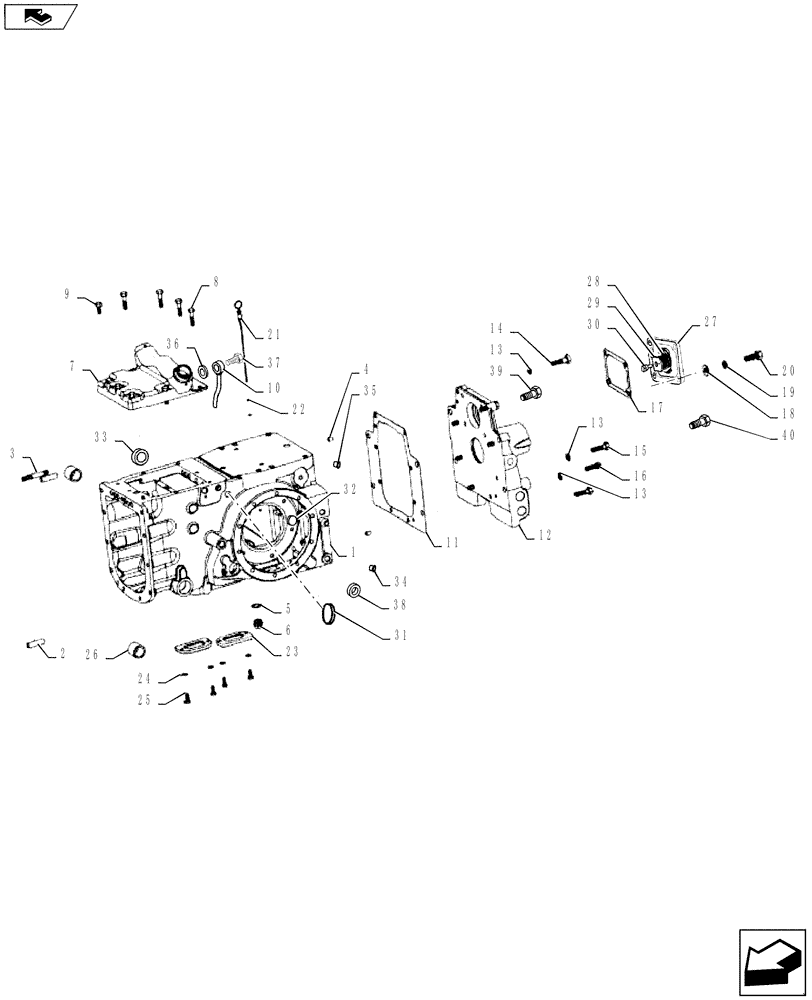 Схема запчастей Case IH FARMALL 65A - (21.114.01) - TRANSMISSION HOUSING (21) - TRANSMISSION