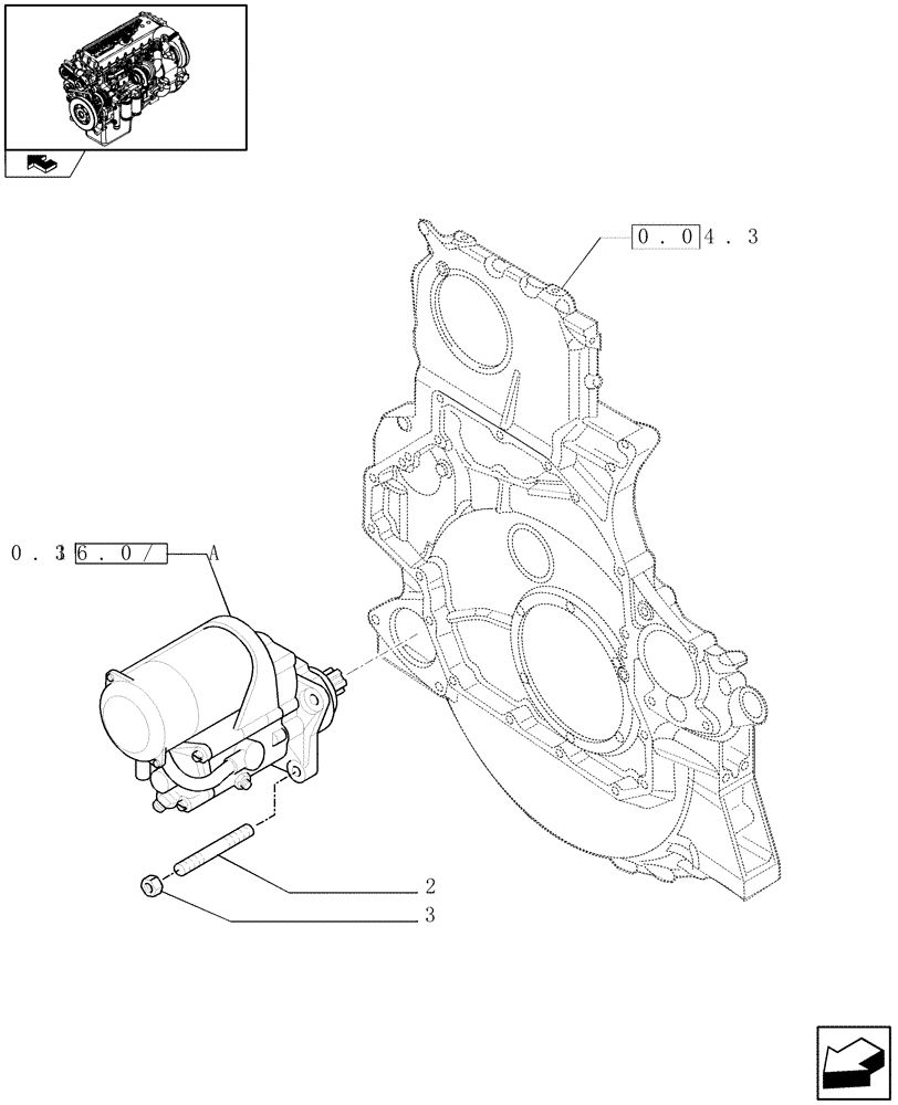 Схема запчастей Case IH F3CE0684C E002 - (0.36.0) - STARTER MOTOR (99488641) 