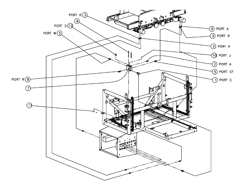 Схема запчастей Case IH FLX810 - (01-022) - CONVEYOR FITTING GROUP Basic Unit