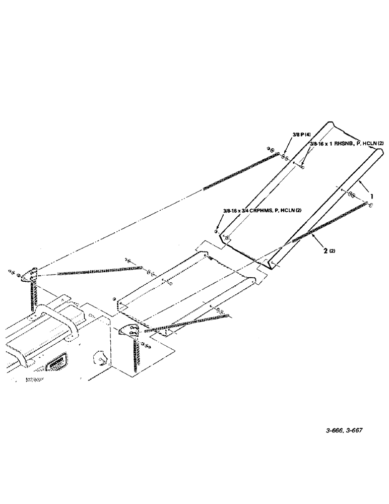 Схема запчастей Case IH 8550 - (61) - BALE CHUTE EXTENSION KIT (70) - EJECTION