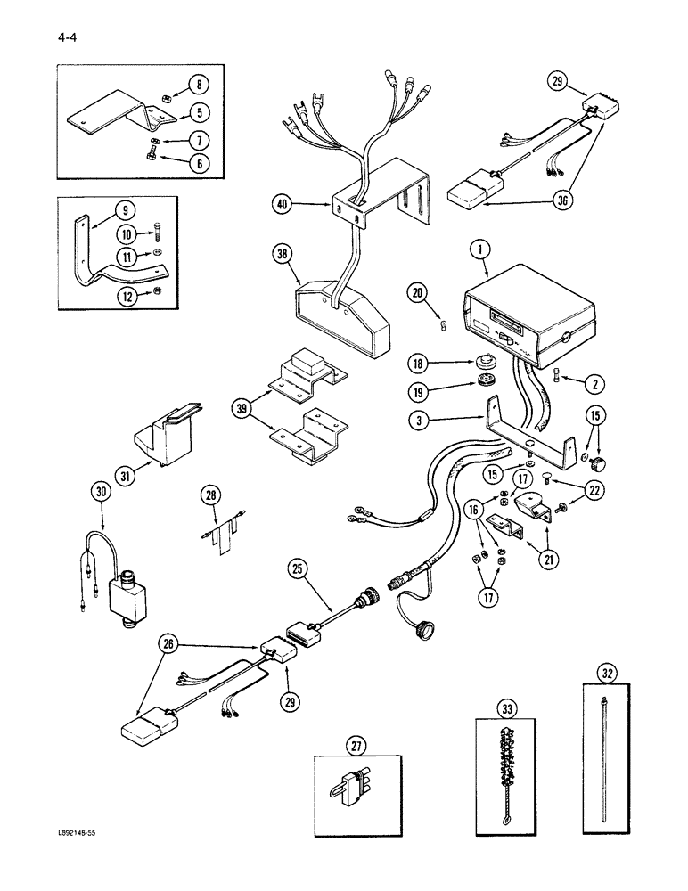 Схема запчастей Case IH 6300 - (4-04) - PLANTING MONITOR, SEED FLOW II (04) - ELECTRICAL SYSTEMS