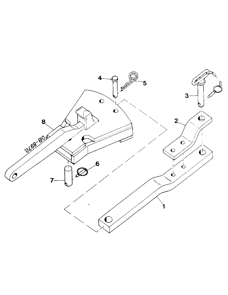 Схема запчастей Case IH 844S - (09-13) - SWINGING DRAWBAR, FRENCH VERSION (12) - FRAME