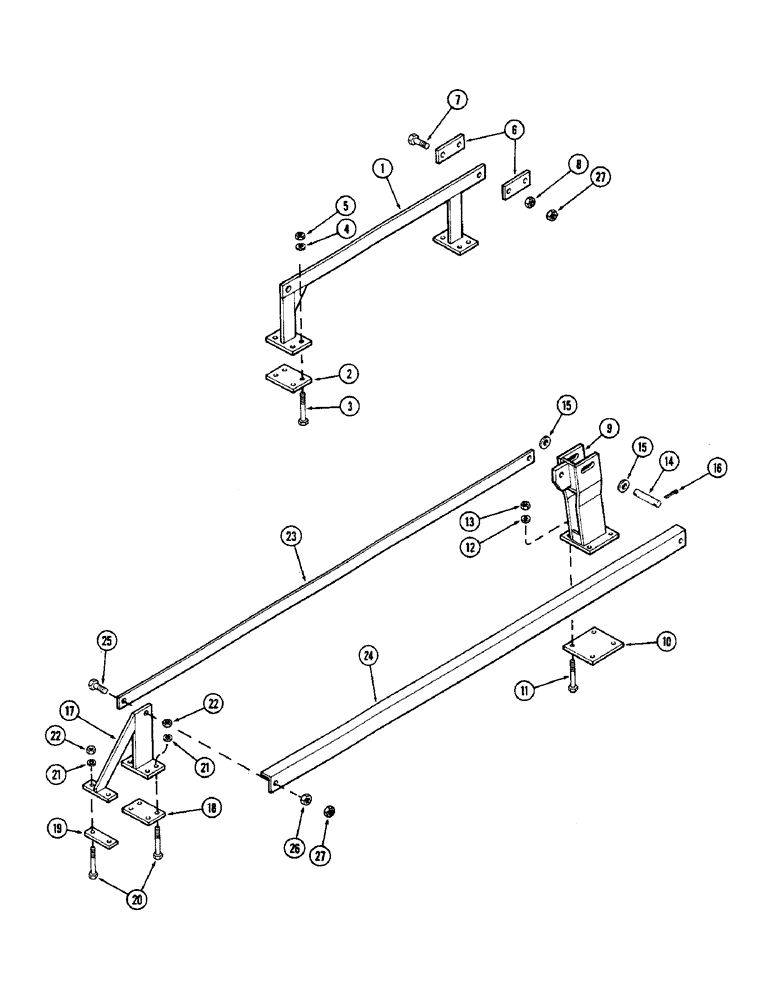 Схема запчастей Case IH 1300W - (34) - CYLINDER MOUNTS, 42-1/2 TO 51 FOOT (13.0 TO 15.6 M) 