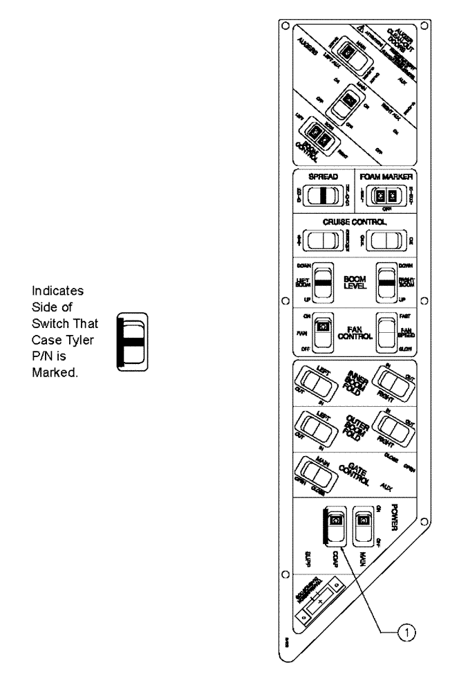 Схема запчастей Case IH 438 - (02-025) - ELECTRICAL GROUP, DOUBLE BIN, 37 & 50 CU FT Bin Group